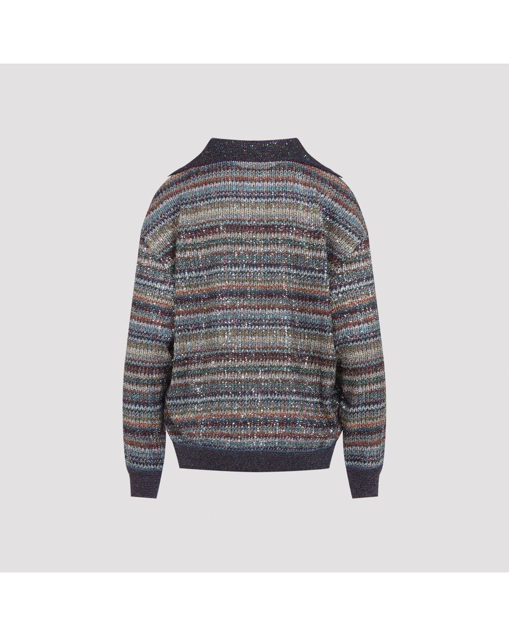 Missoni Gray Caperdoni Knit Polo