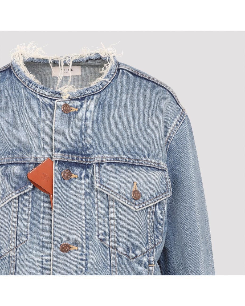 Céline Blue Cotton Trucker Jacket for men