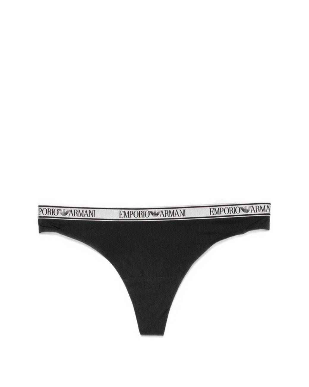 Emporio Armani Black Cotton Spandex Underwear
