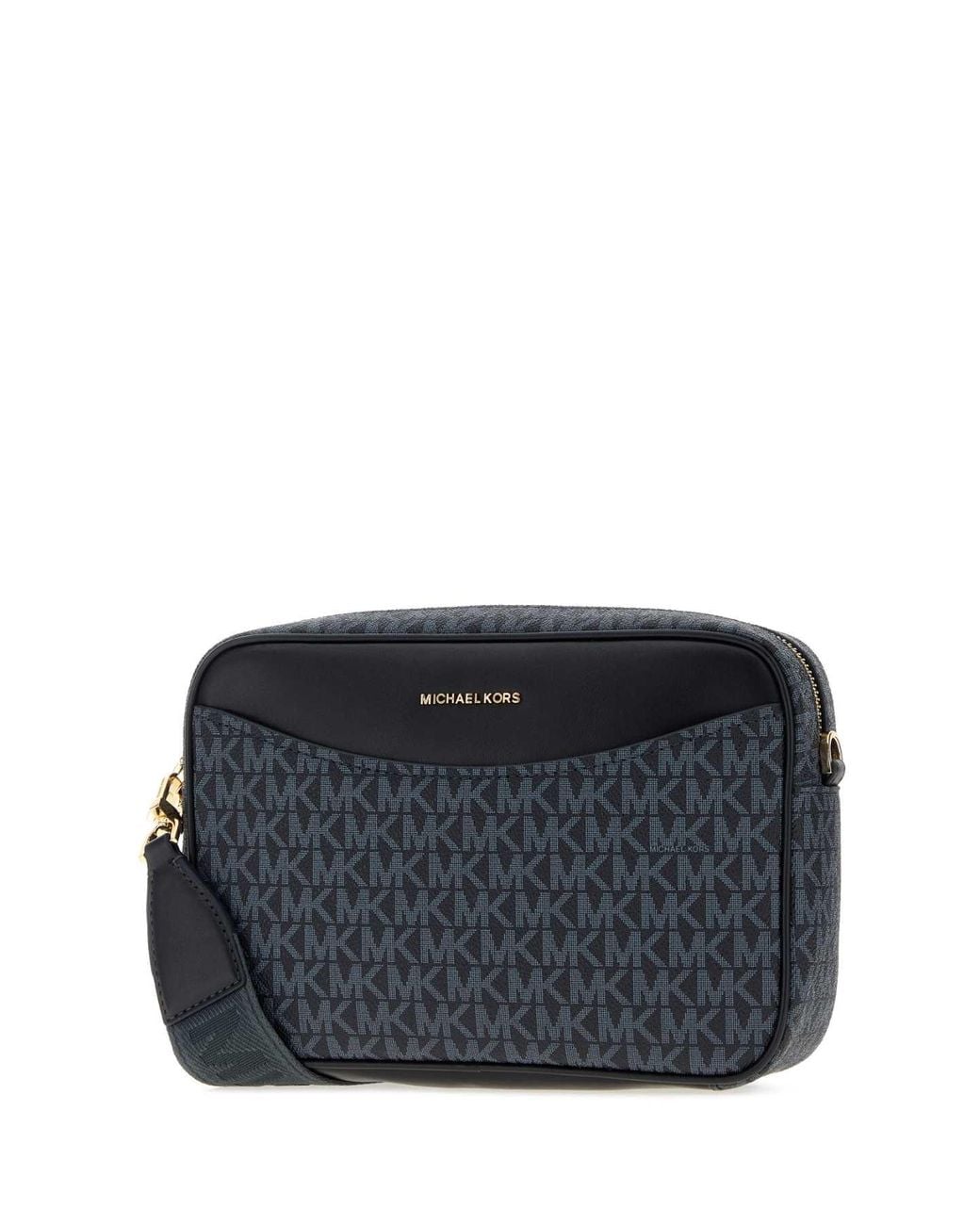 MICHAEL Michael Kors Black Canvas Mini Bev Crossbody Handbag