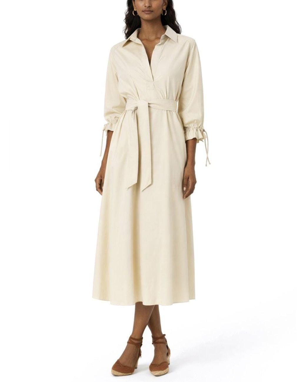 Max Mara Natural Myrtle Dress With Belt
