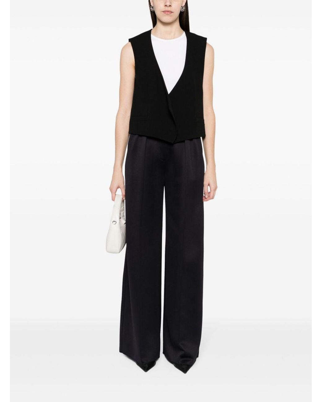 AMI Black Wool Sleeveless Jacket