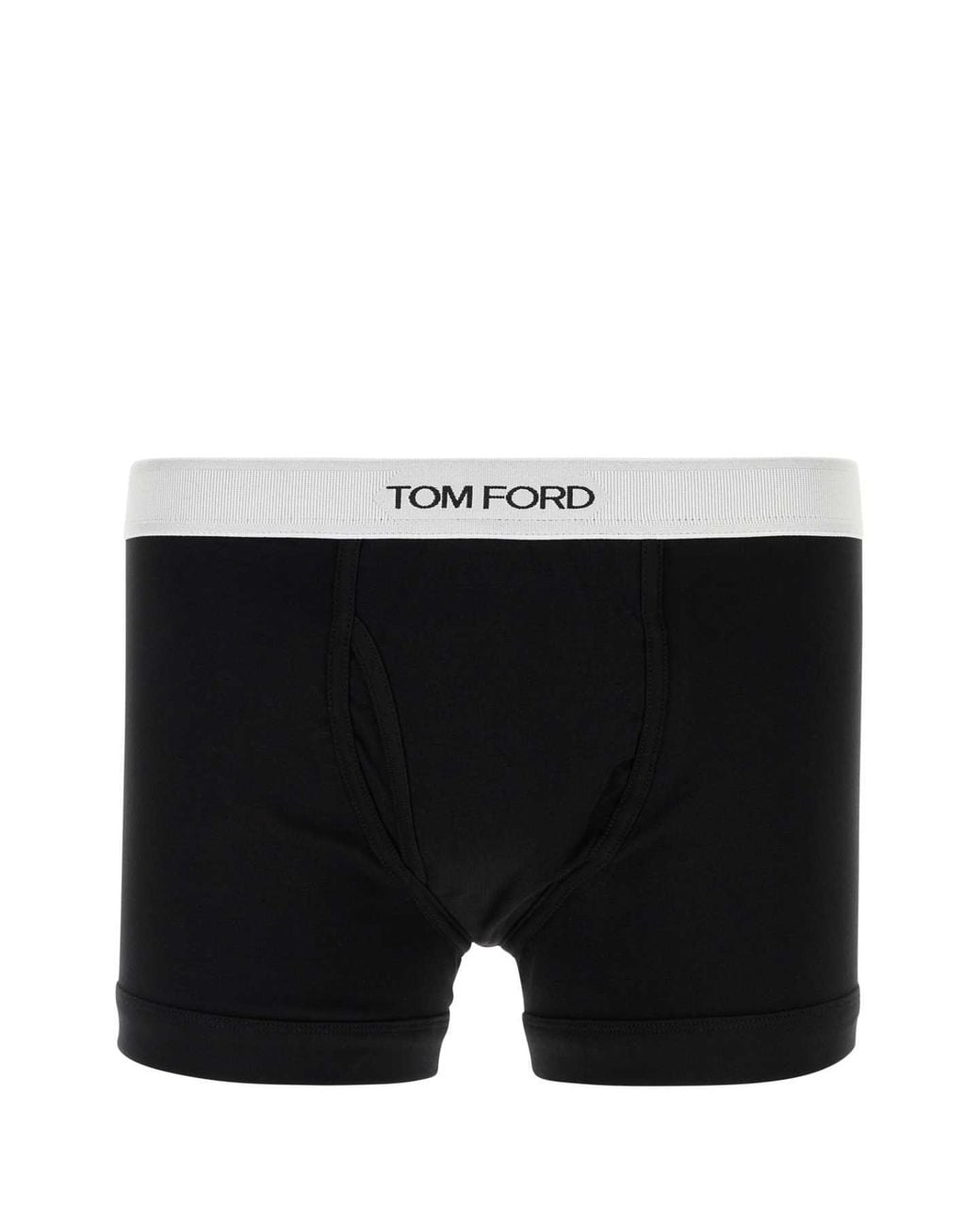 Tom Ford Black Stretch Cotton Boxer Set