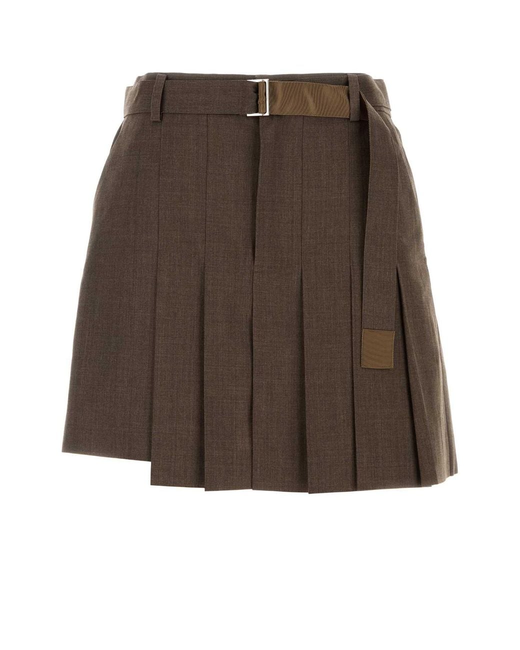 Sacai Brown Gabardine Pant-Skirt