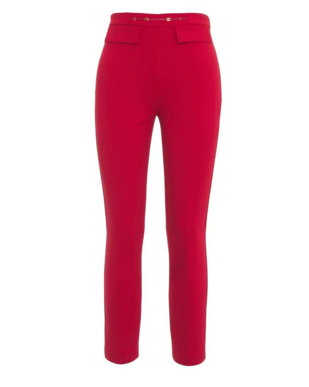 Elisabetta Franchi Red Trousers
