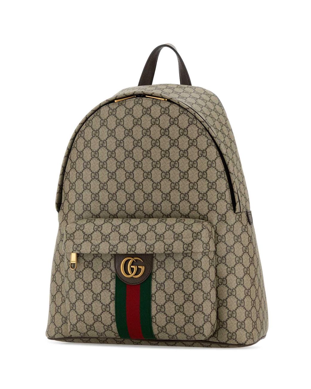 Gucci Brown Printed Canvas Medium Ophidia Backpack for men