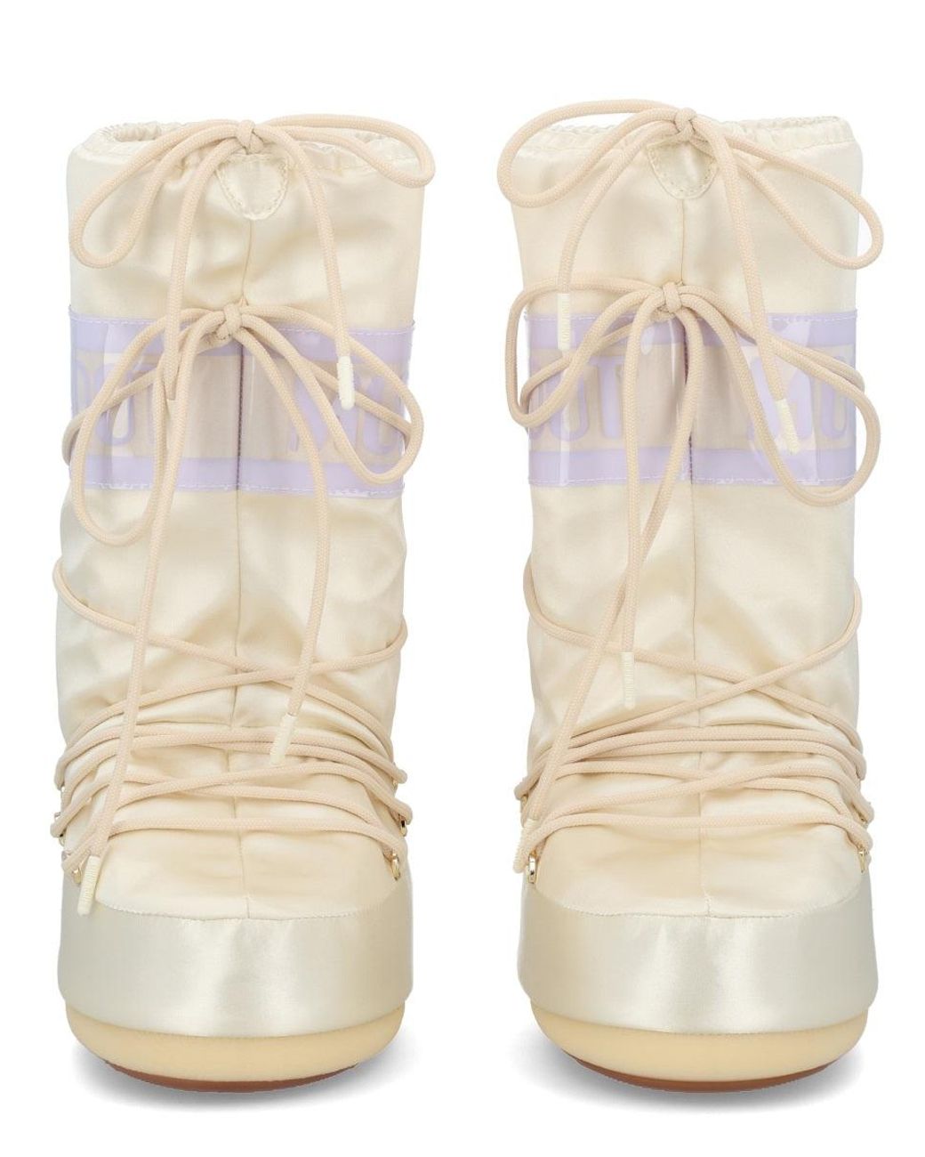 Moon Boot White Leather Boots