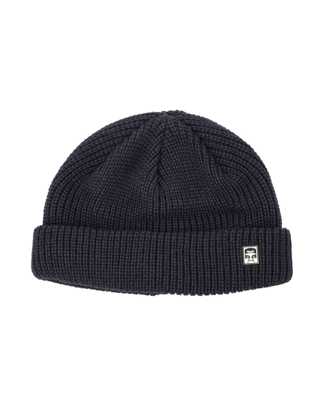 Obey Blue Ribbed Knit Beanie for men