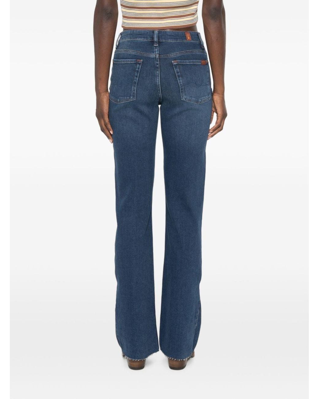 Seven7 Blue The Leggy Bootcut Denim Jeans