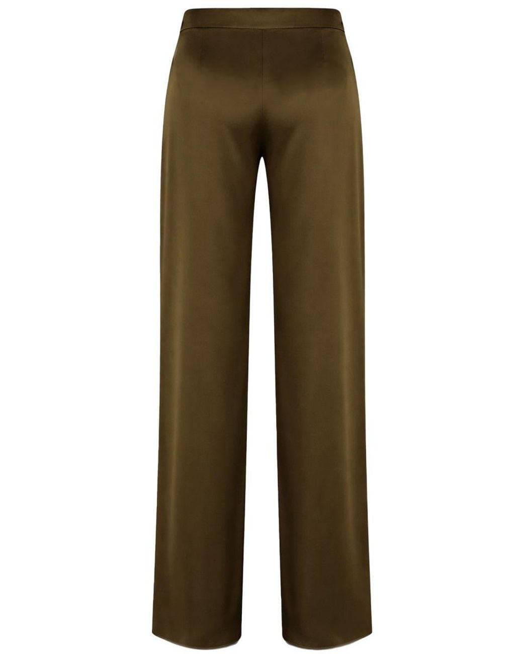 Max Mara Green Tailored Pleated Pants