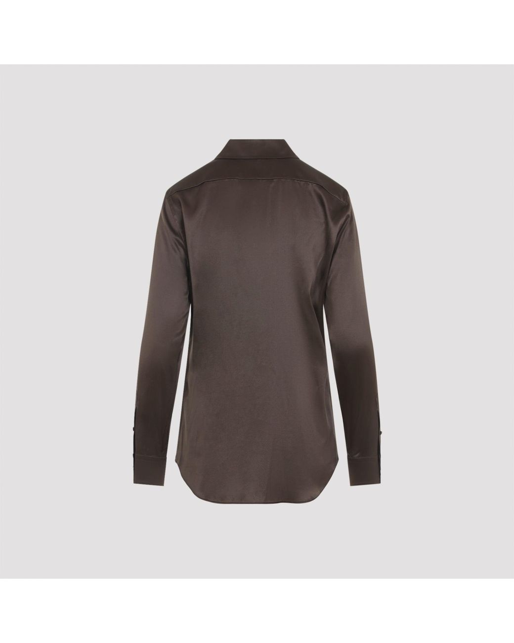 Ralph Lauren Brown Sycamore Cameron Silk Shirt