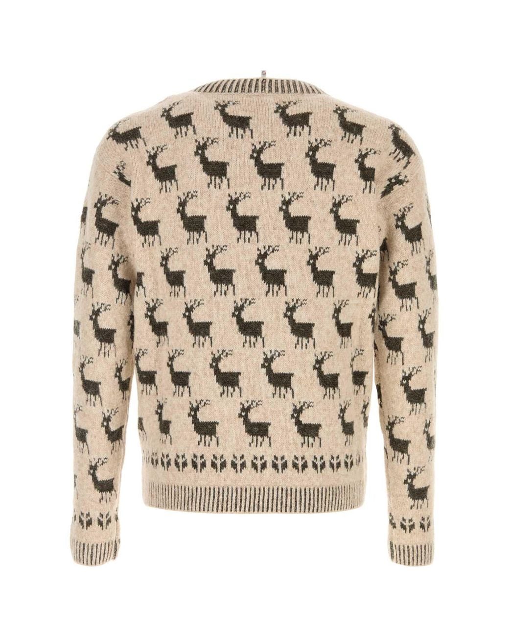 Moncler White Light Jacquard Sweater for men