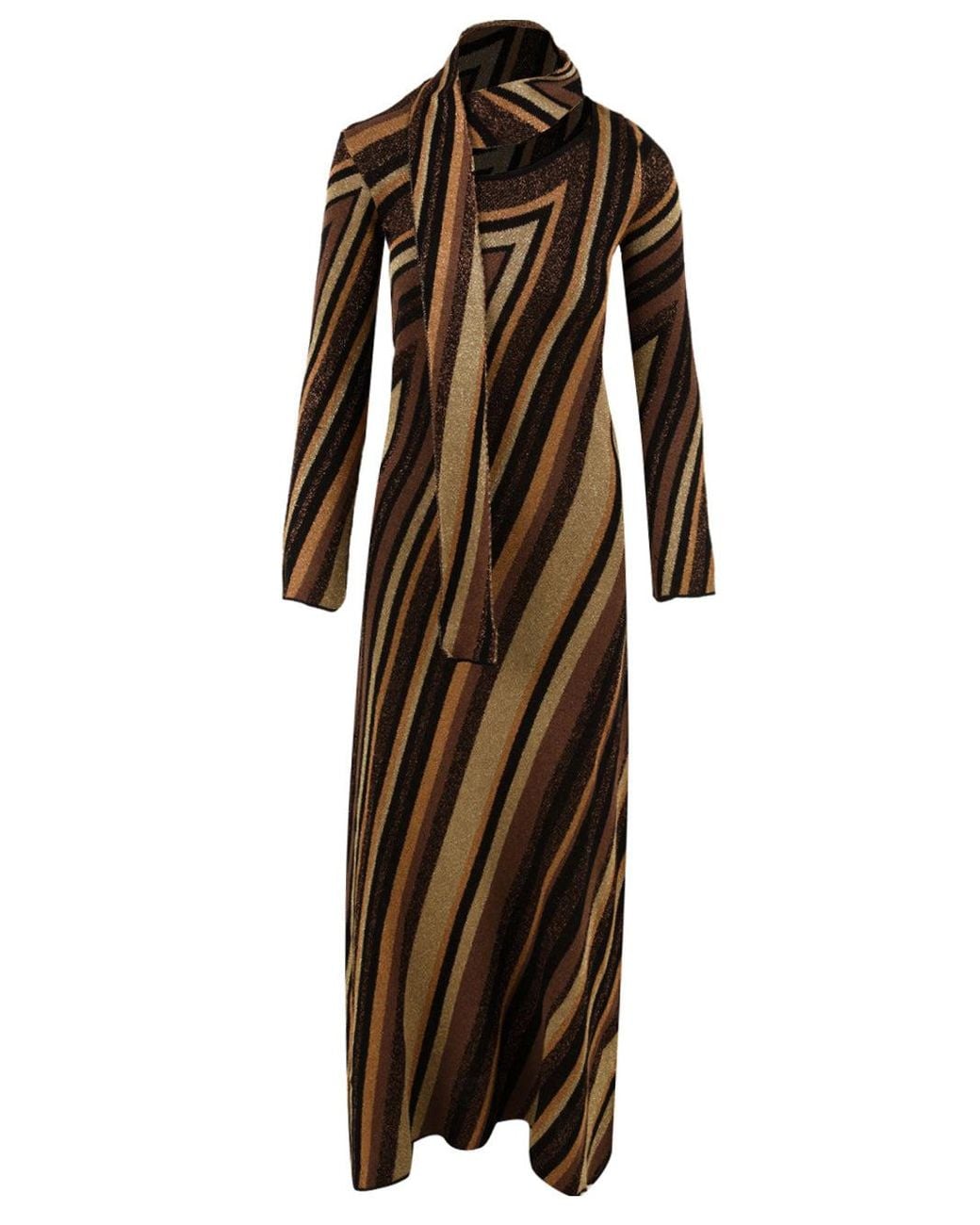 Akep Brown Dresses Multi Colour