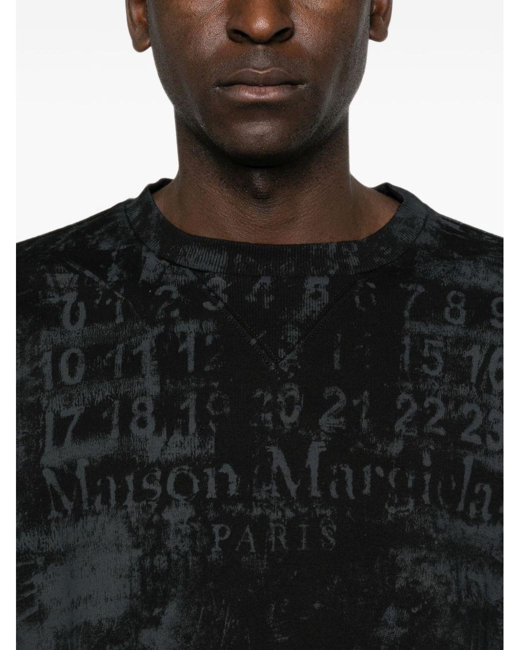 Maison Margiela Black Logo Cotton Sweathirt