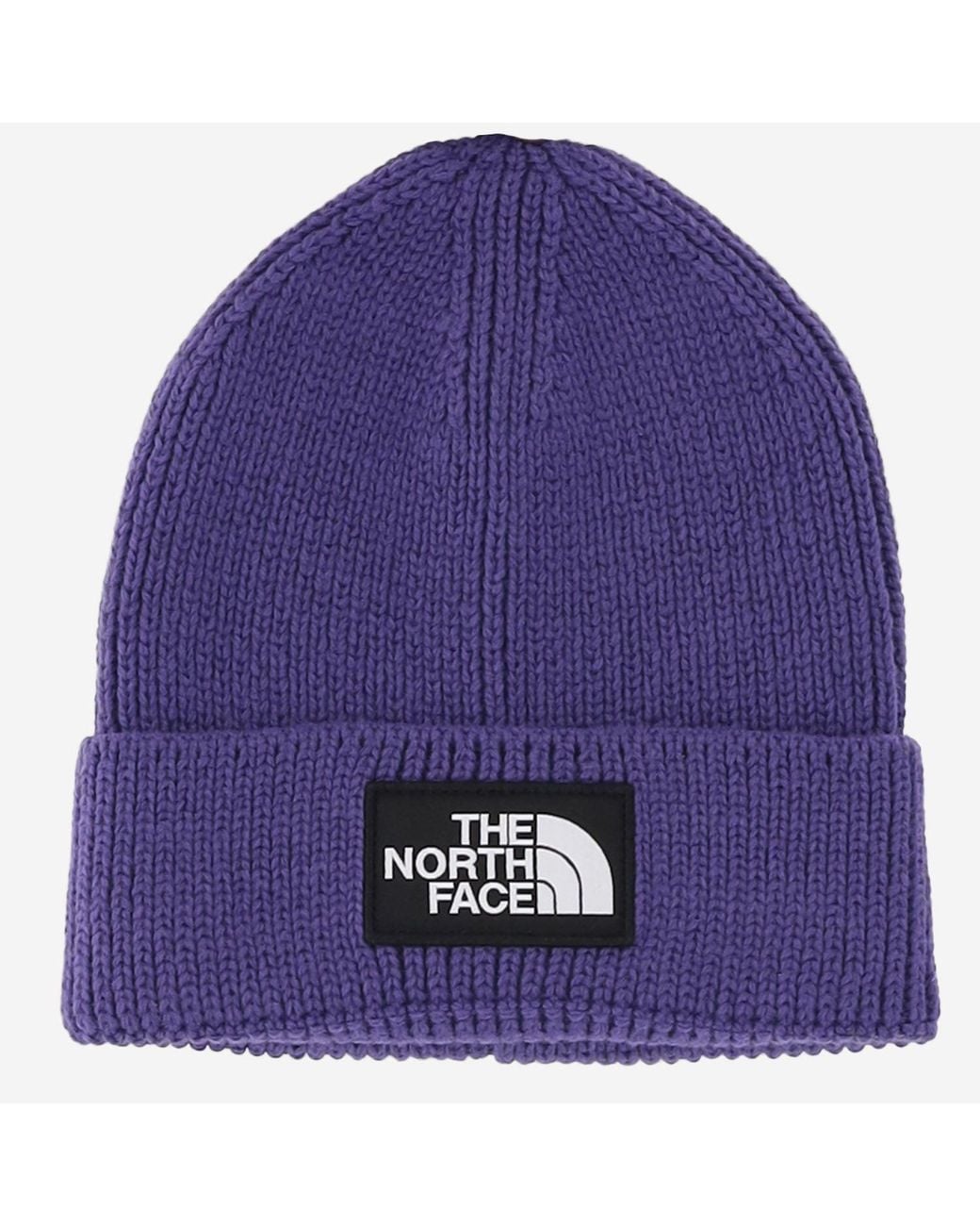The North Face Purple Logo Beanie