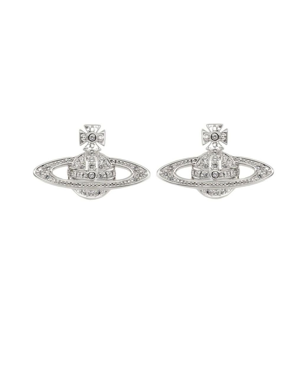 Vivienne Westwood White Mini Relief Earrings