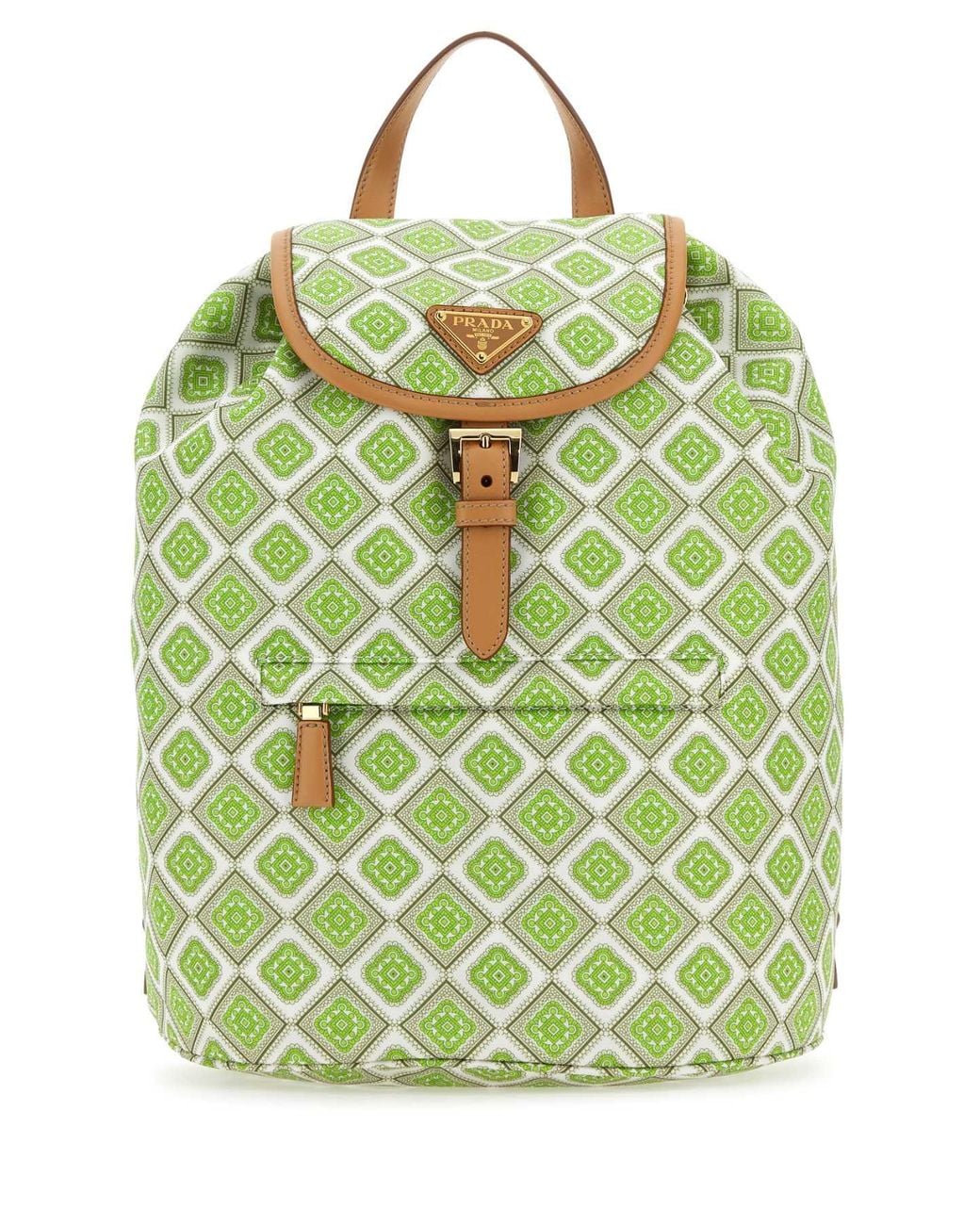 Prada Green Printed Re-Nylon Backpack