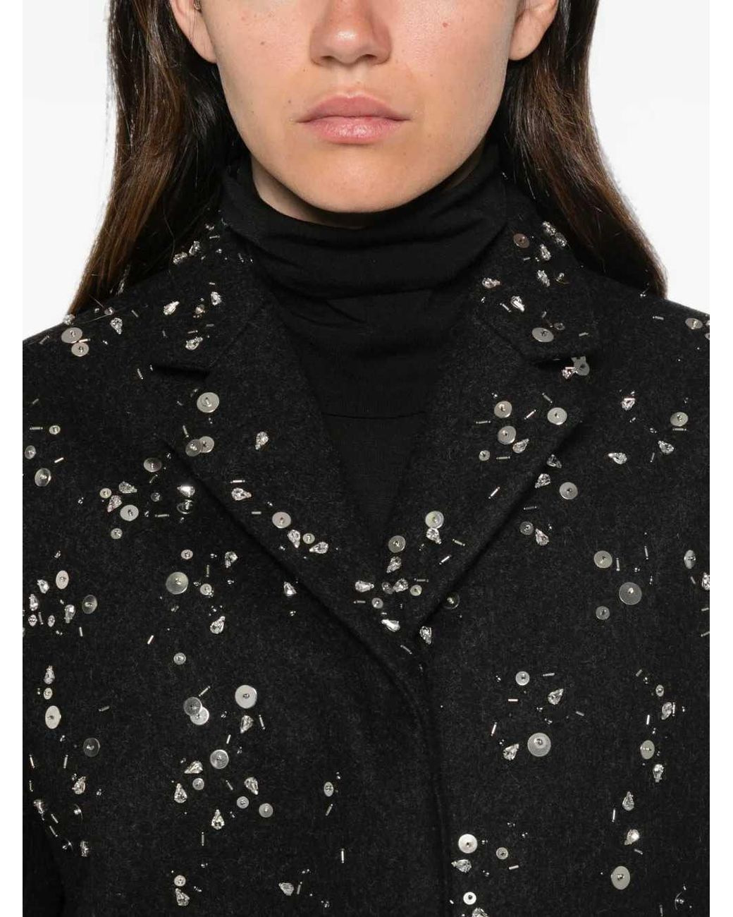 Jil Sander Black Belted Wool Coat