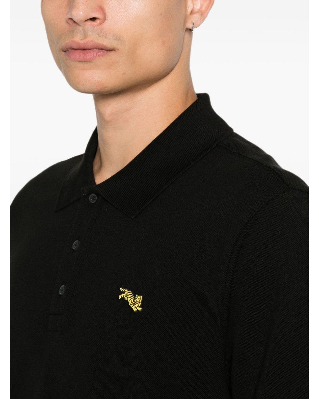 KENZO Black Gots Cotton Polo Shirt