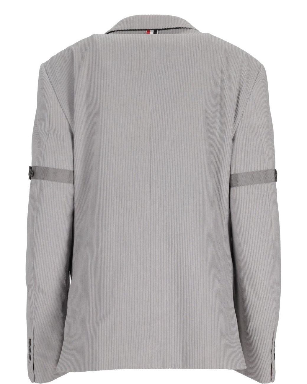 Thom Browne Gray Fit 1 Sb S/C (Classic) W/Gg Armband And Front Placket