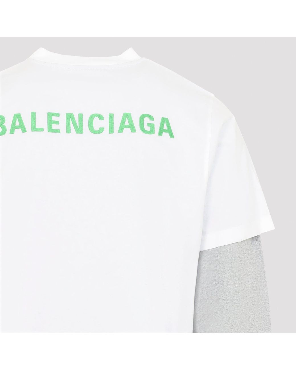 Balenciaga White Hybrid Double T Shirt