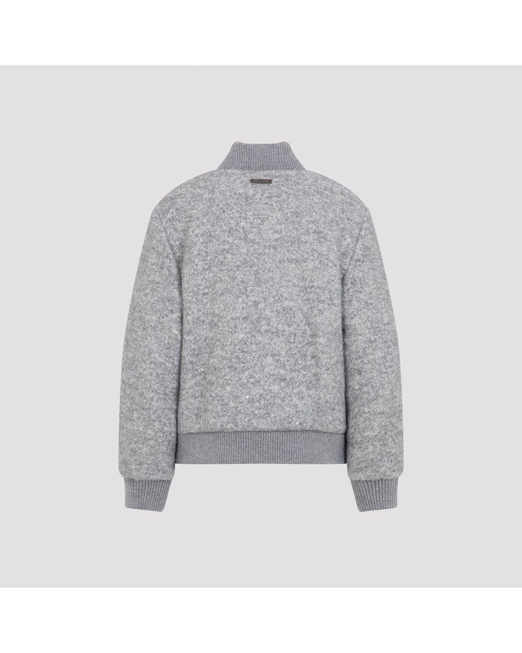 Peserico Gray Grigio Mercurio Bouclè Bomber