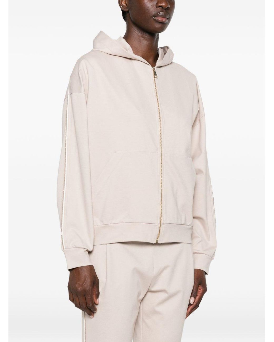 Fabiana Filippi Natural Zipped Hoodie
