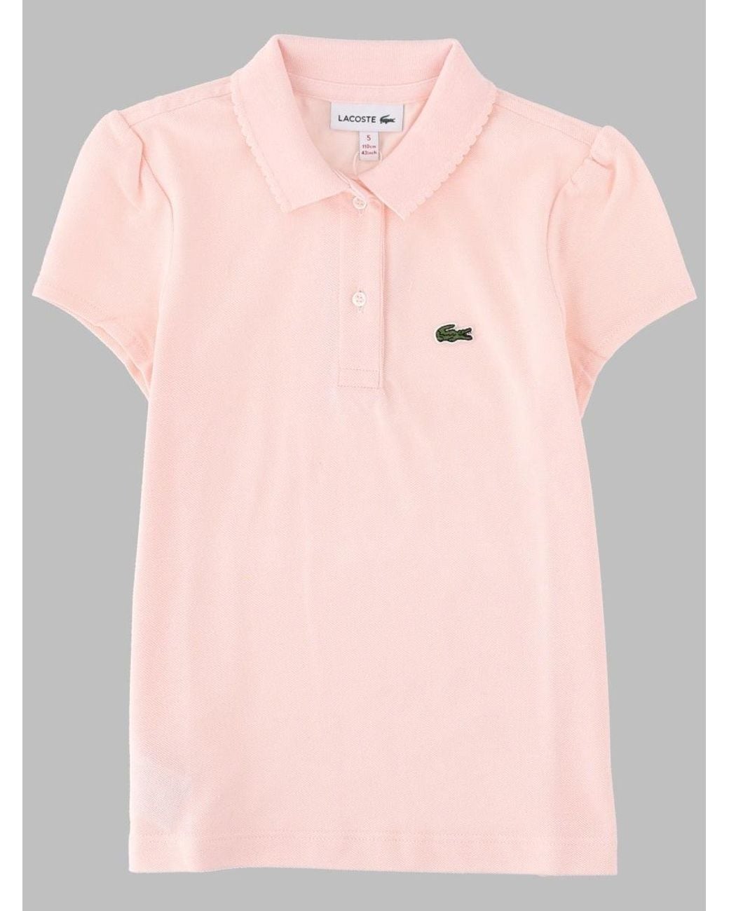 Lacoste Pink Girls 100% Cotton T-Shirt