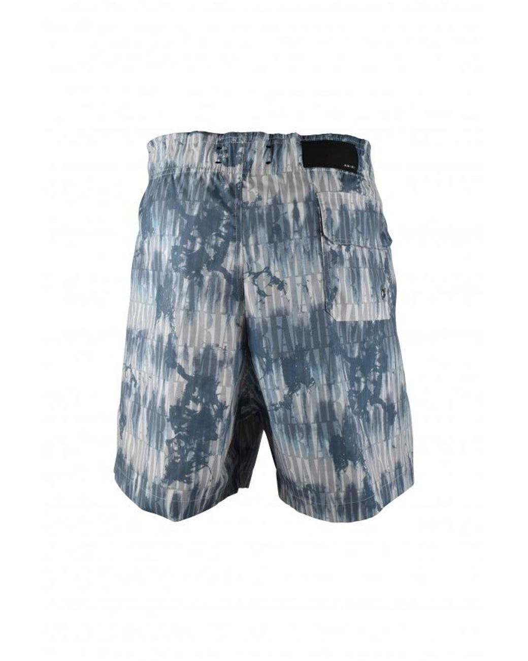 Amiri Blue Swim Shorts With Print for men