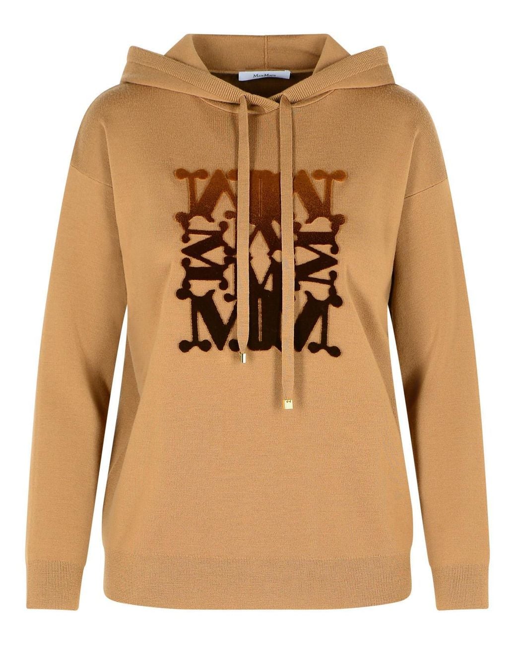 Max Mara Natural Camel Virgin Wool Sweatshirt