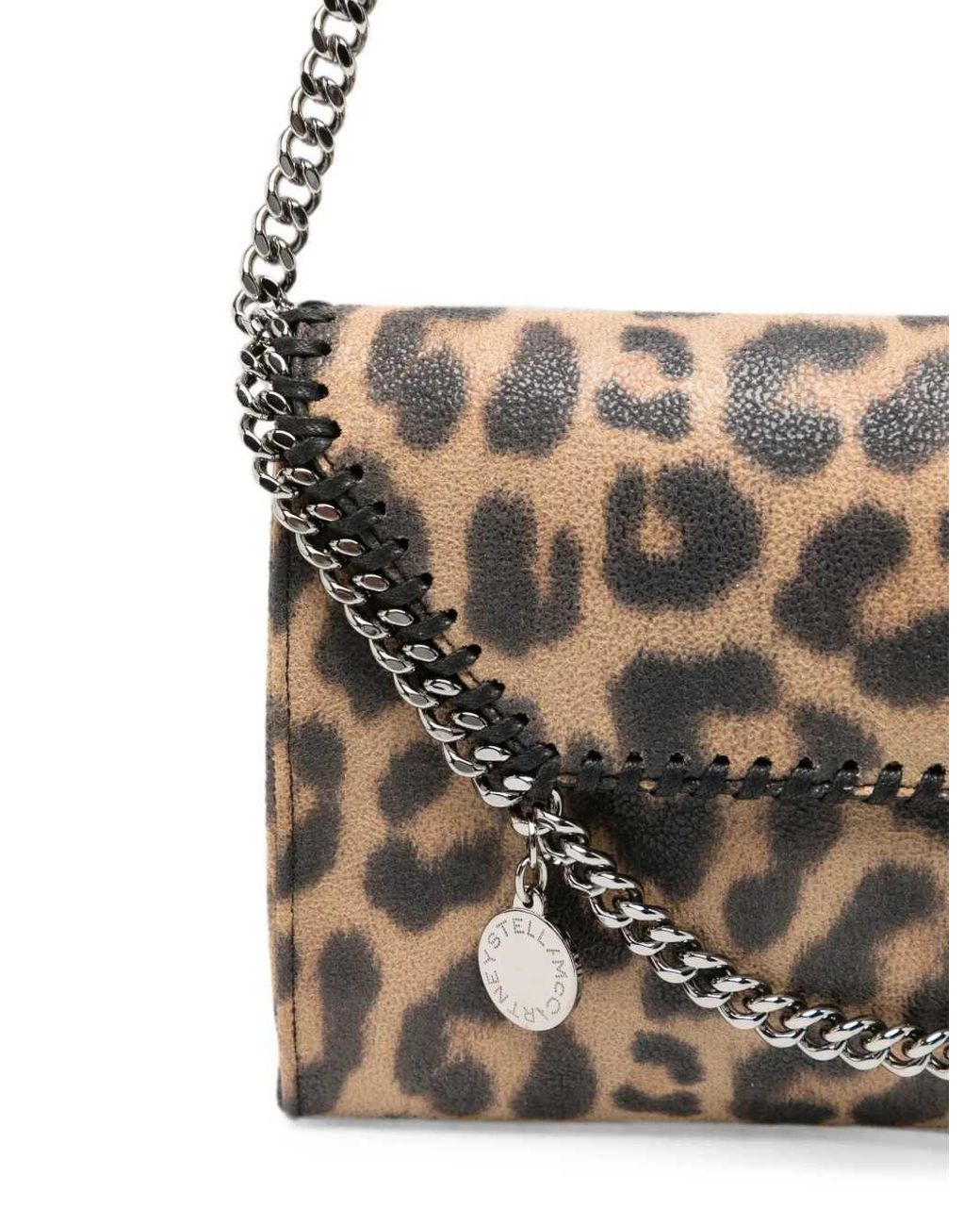 Stella McCartney White Leopard-Print Falabella Shoulder Bag