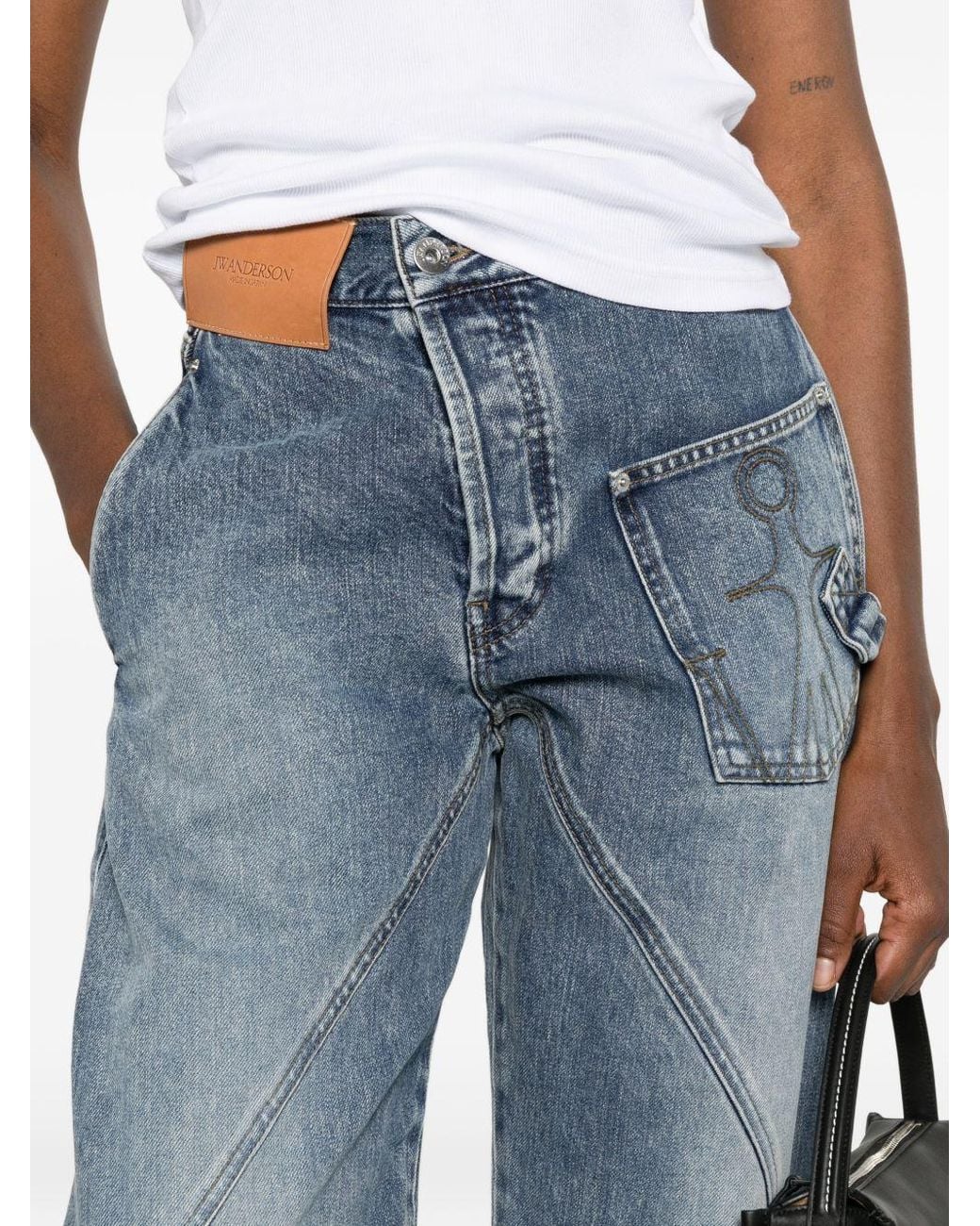 J.W. Anderson Blue Twisted Denim Jeans