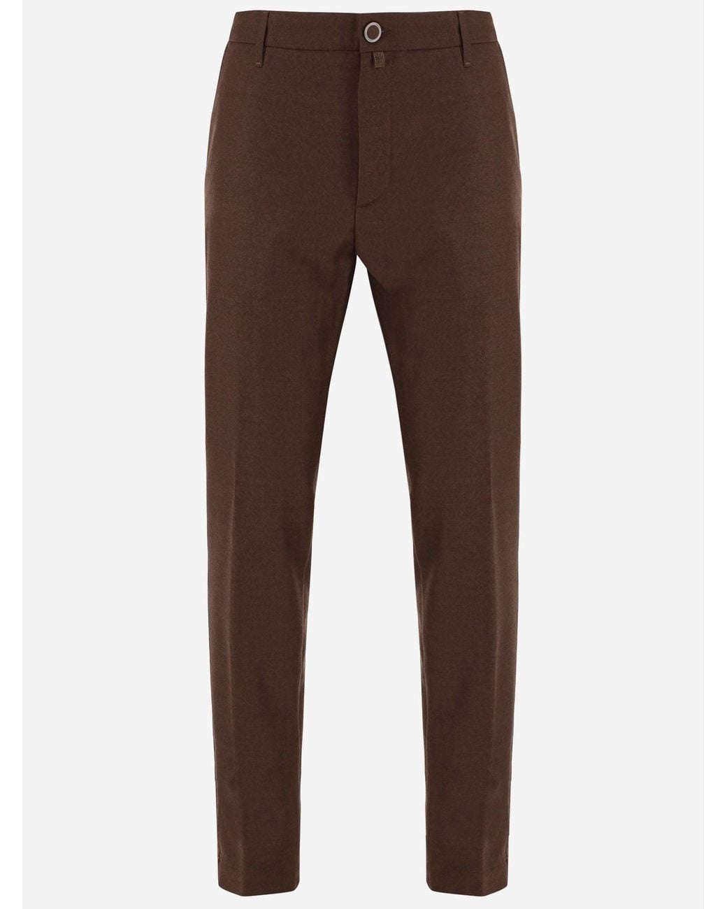 Jacob Cohen Brown Stretch Wool Pants
