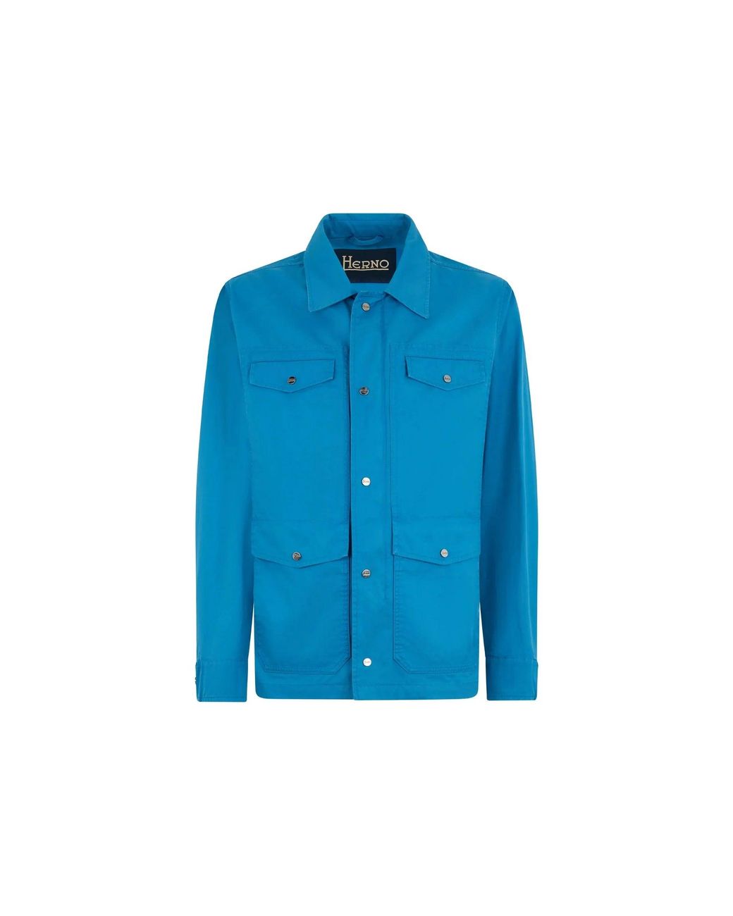 Herno Blue Cargo Shirt Jacket