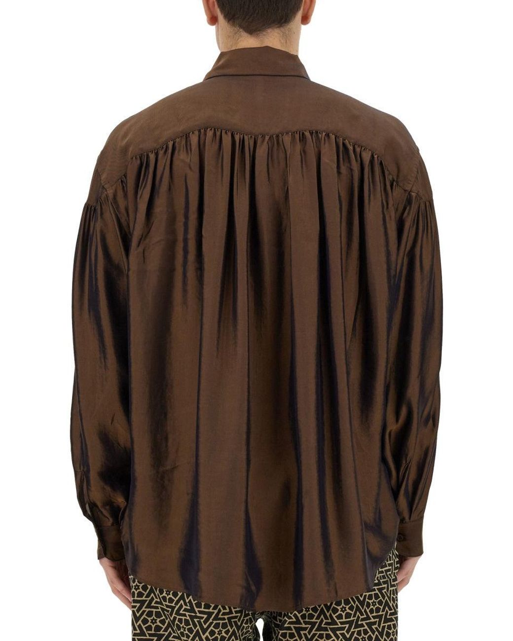 A.I.E. Brown Oversize Shirt for men