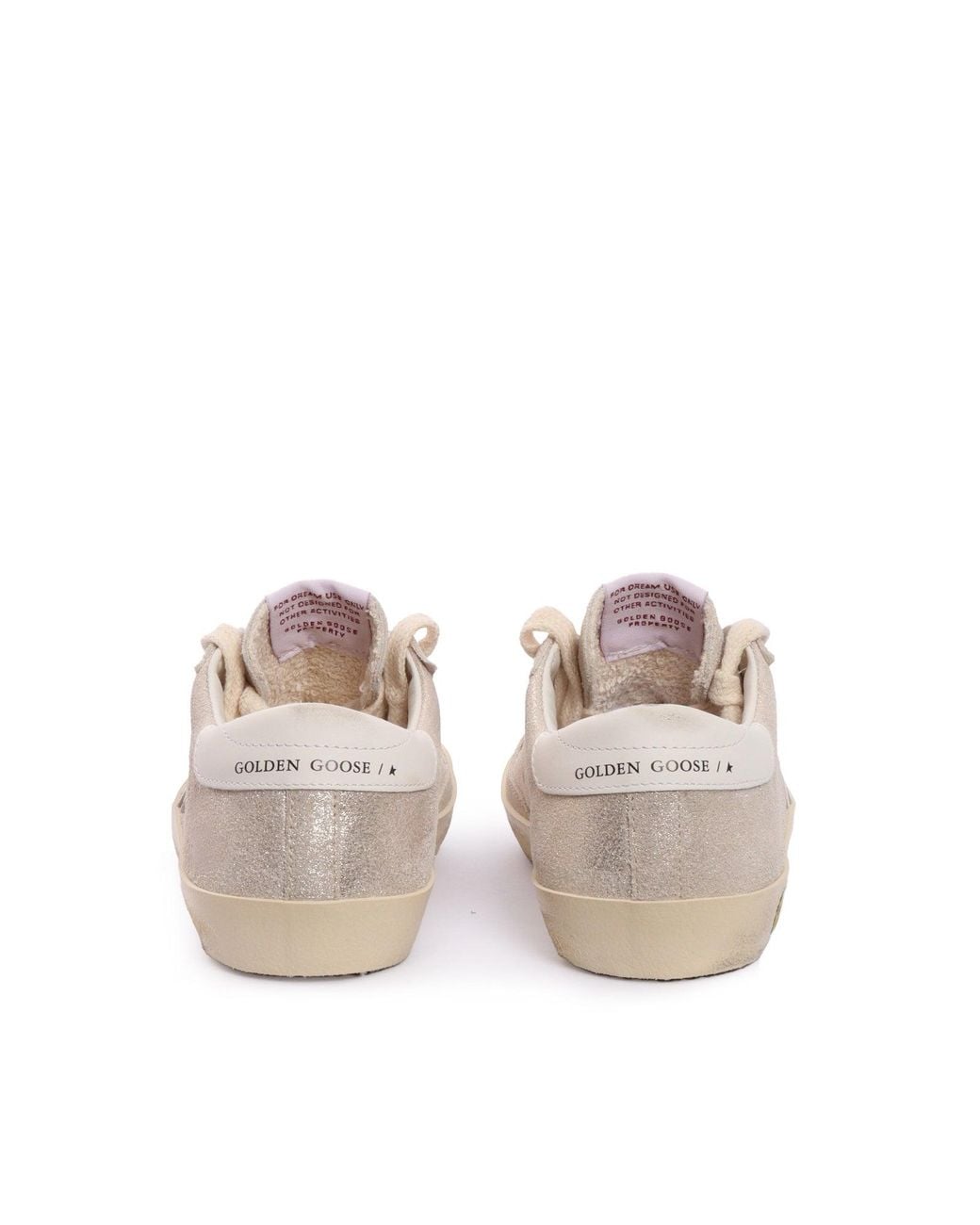 Golden Goose Deluxe Brand White Super Star Laminated Suede Upper Leather And Heel Sneakers Kid