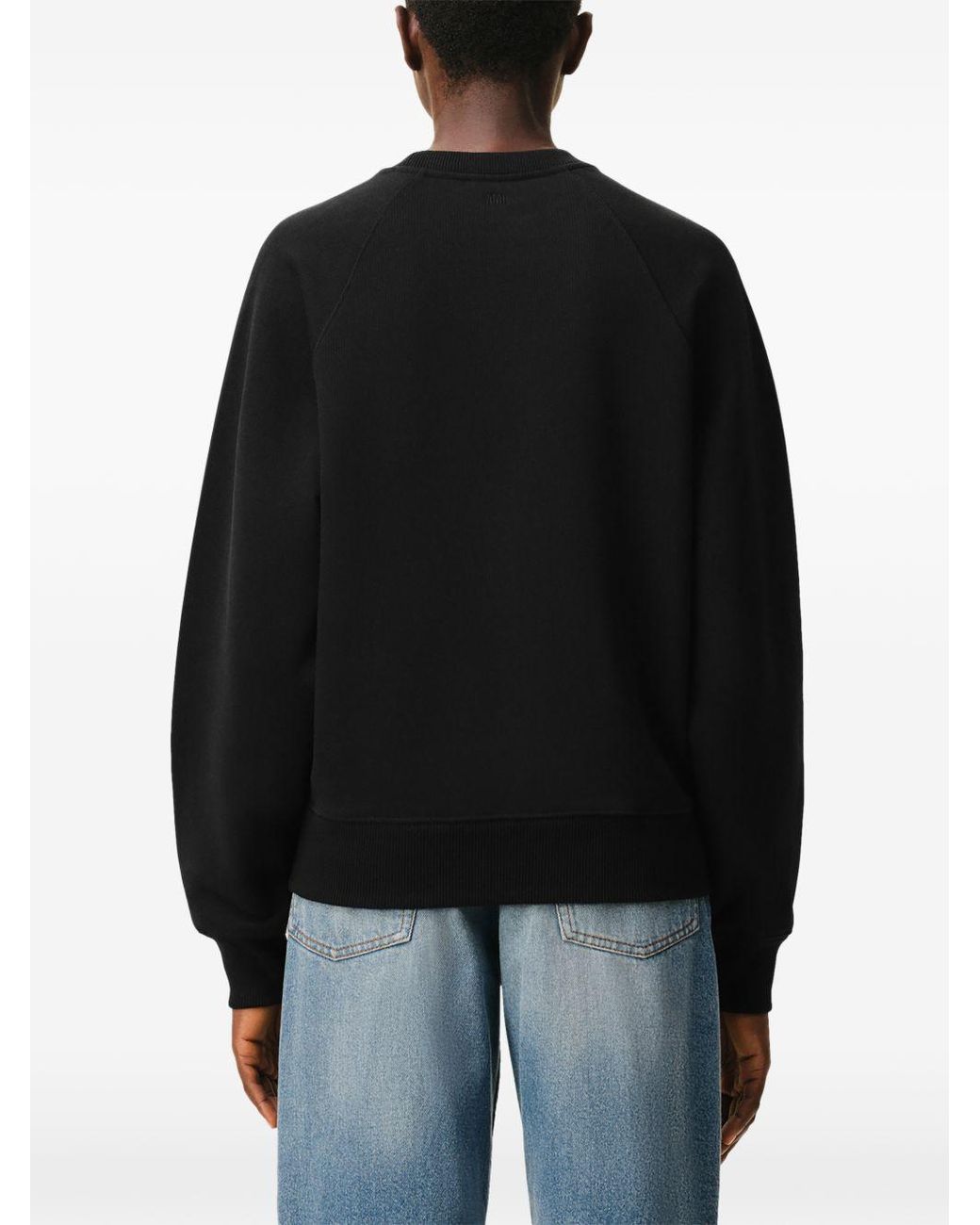 AMI Black Ami De Coeur Cotton Sweatshirt
