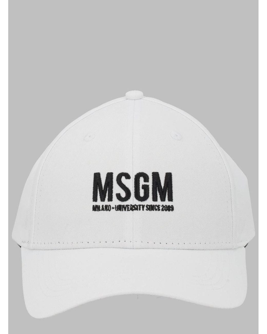 MSGM White Cotton Caps