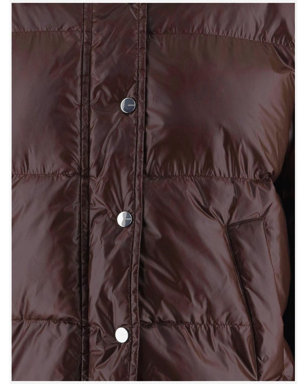 Pinko Brown Technical Fabric Down Jacket