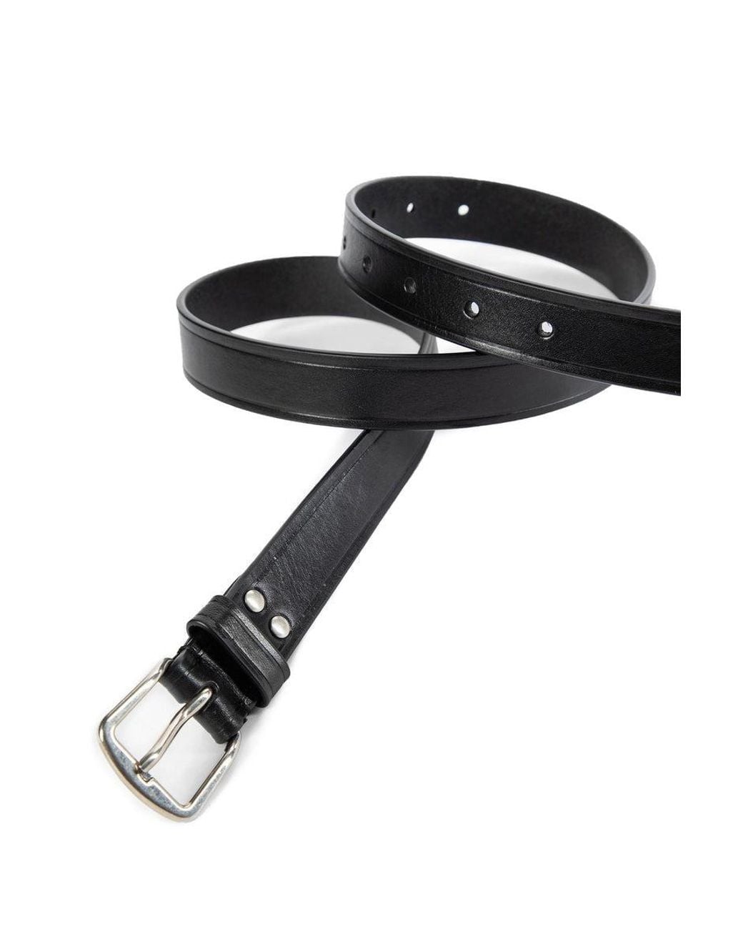 Ann Demeulemeester White Willow 2,5 Cm Belt Oily Calf Skin