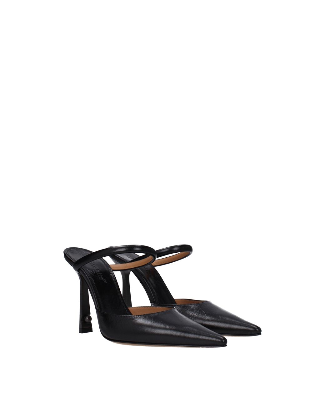 Off-White c/o Virgil Abloh Black Off Lollipop Sandals Leather