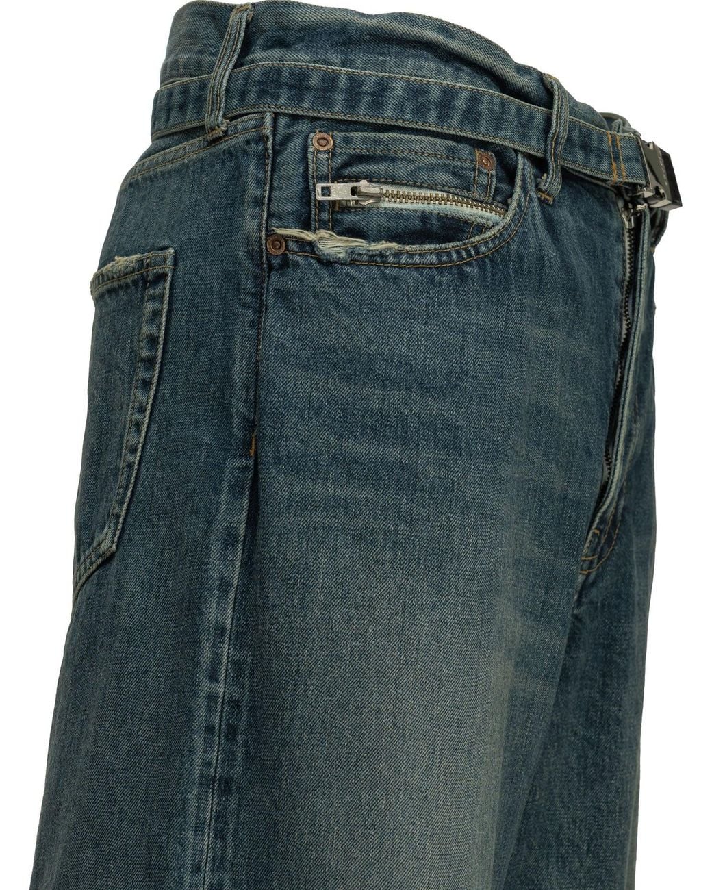 Vaqueros de pierna ancha "Beyondexx" Sacai de color Blue