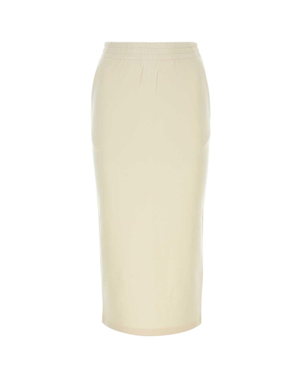 Prada White Cream Cotton Skirt