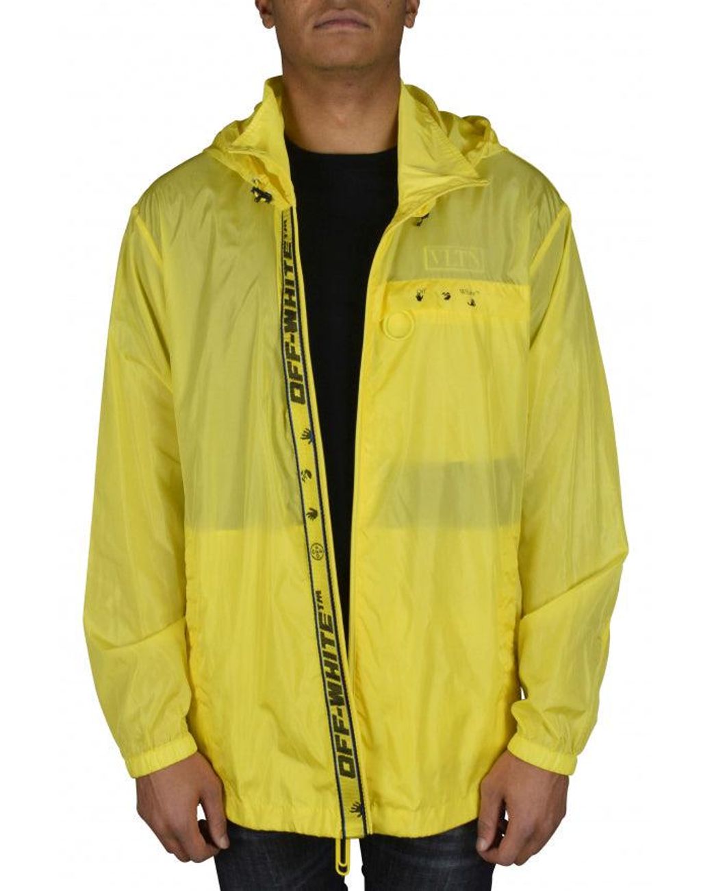 Off-White c/o Virgil Abloh Yellow Windbreaker With Iconic Logo Accents for men