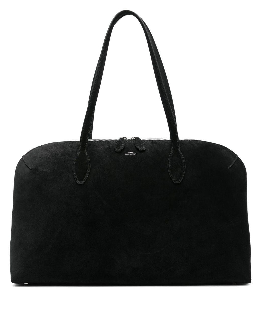 Totême Black Suede Day Tote Bag