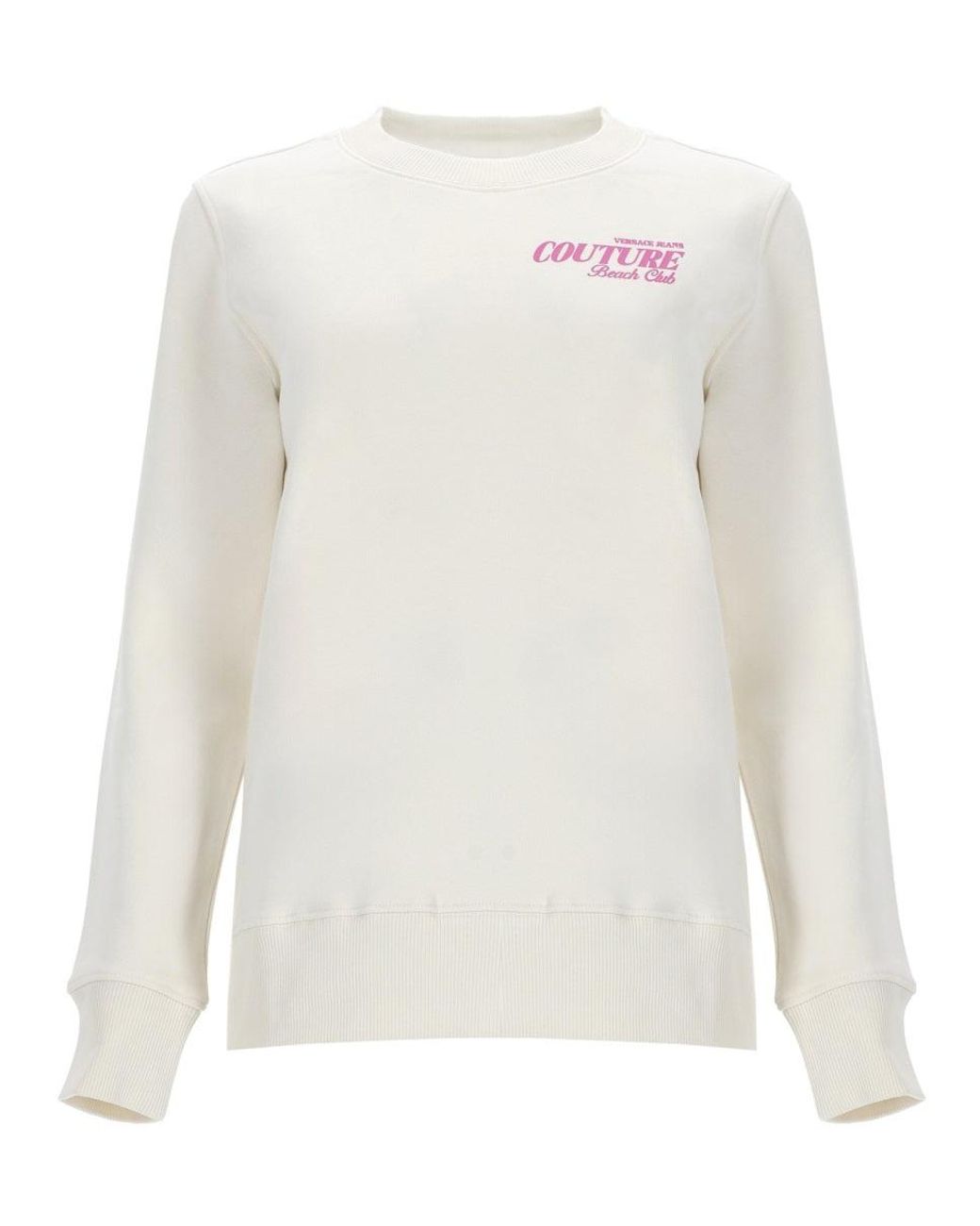 Versace Jeans Couture White Logo Graphic Crewneck Sweatshirt