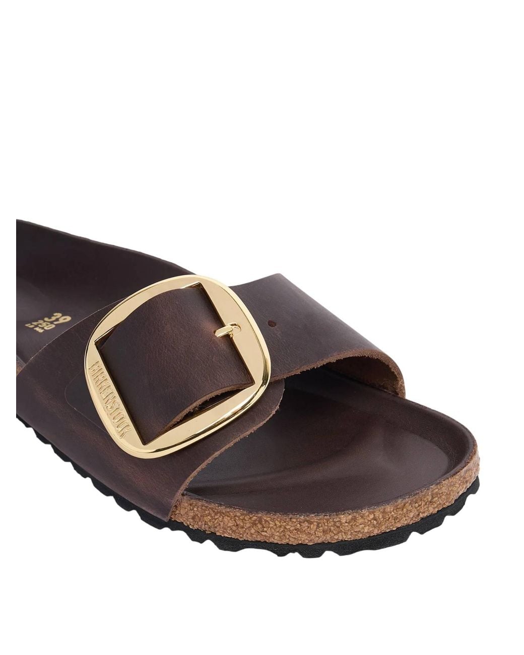 Birkenstock Brown Habana Madrid Bb Hex Oiled Leather Narrow Fit Sandals