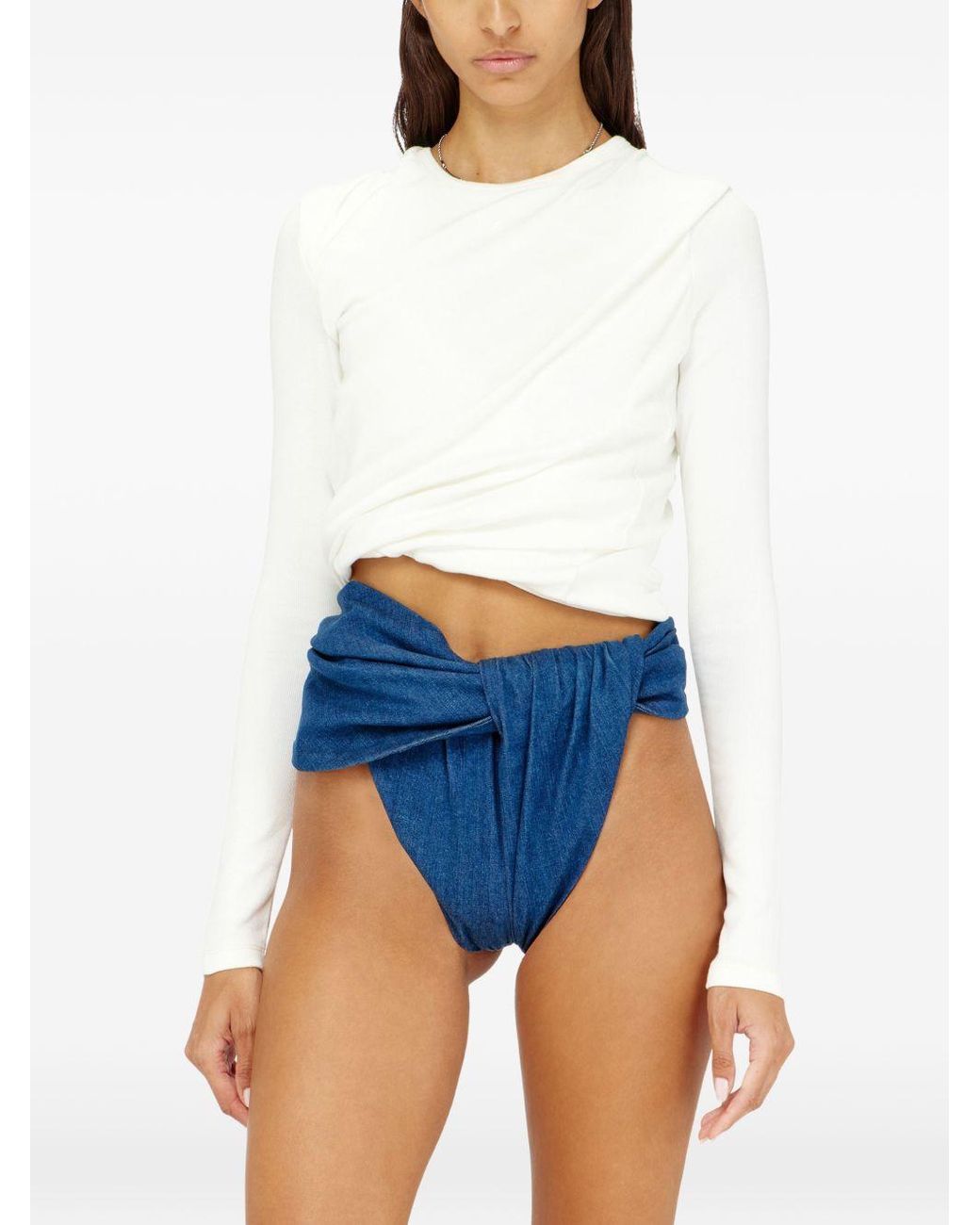 DIESEL White Cotton Cropped Top