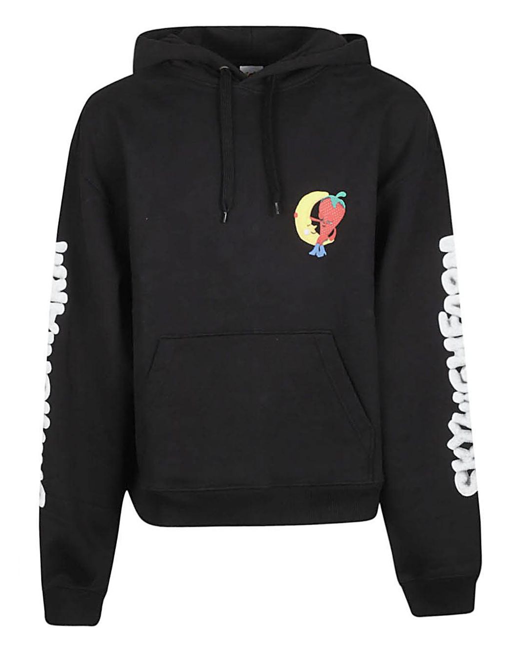 Sky High Farm Black Logo Cotton Hoodie for men
