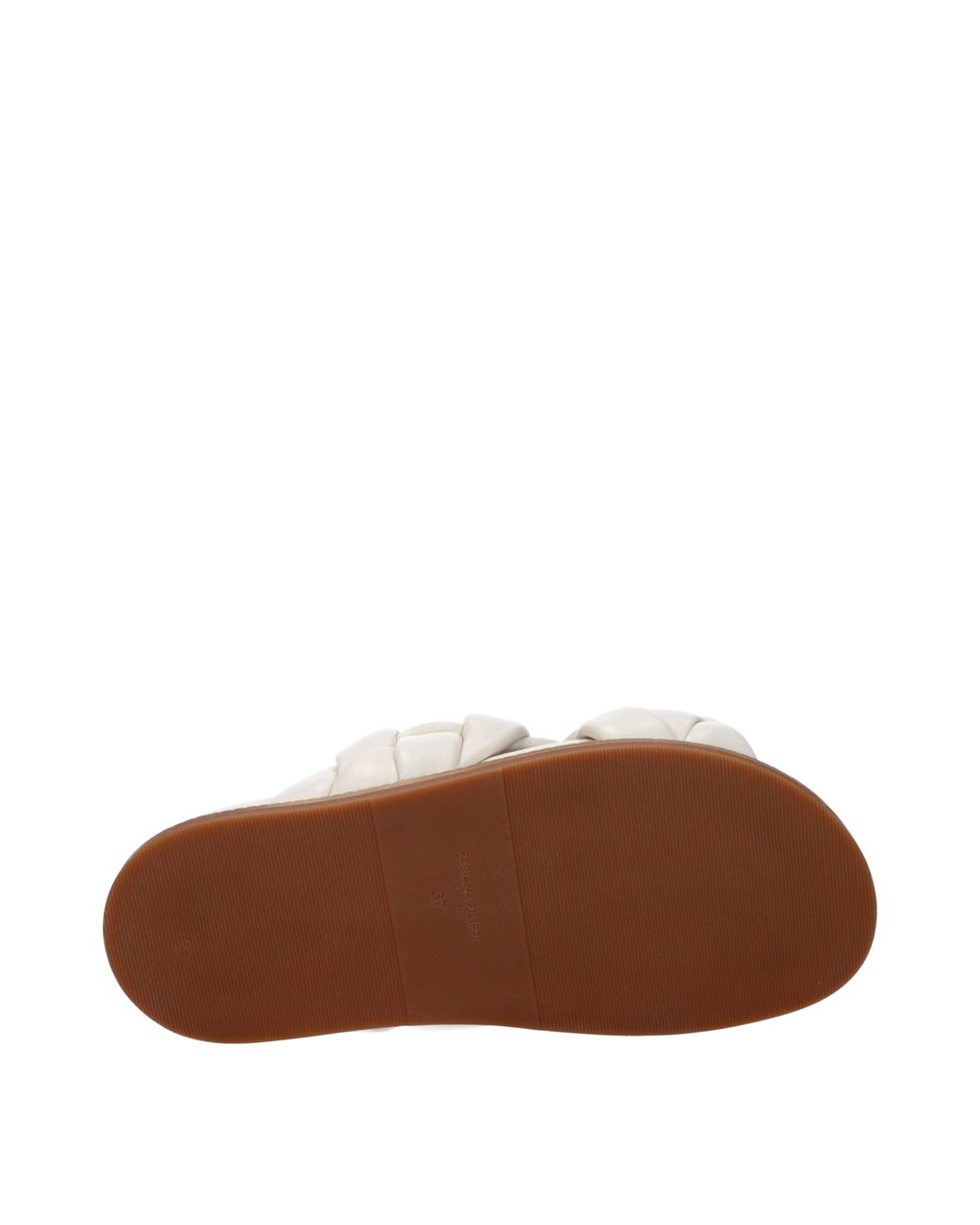 Fabiana Filippi White Braided Slide Sandals